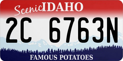 ID license plate 2C6763N