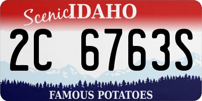 ID license plate 2C6763S