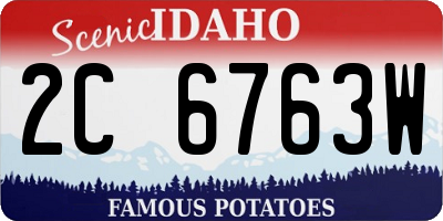 ID license plate 2C6763W
