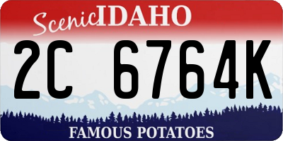 ID license plate 2C6764K