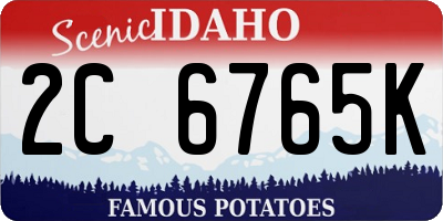 ID license plate 2C6765K