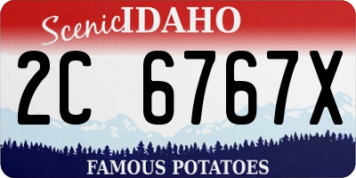 ID license plate 2C6767X
