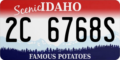 ID license plate 2C6768S