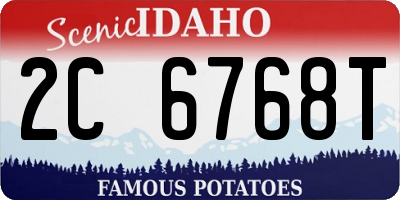 ID license plate 2C6768T