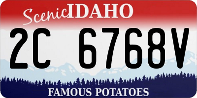 ID license plate 2C6768V