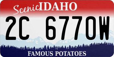 ID license plate 2C6770W