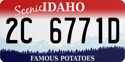 ID license plate 2C6771D