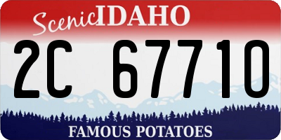 ID license plate 2C6771O