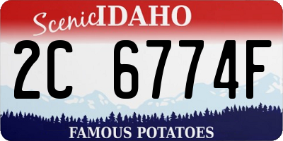 ID license plate 2C6774F