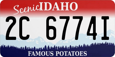 ID license plate 2C6774I