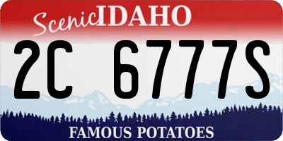 ID license plate 2C6777S