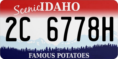 ID license plate 2C6778H