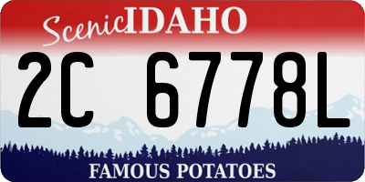 ID license plate 2C6778L