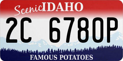 ID license plate 2C6780P