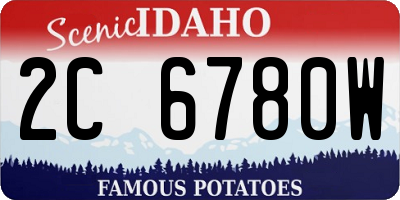ID license plate 2C6780W