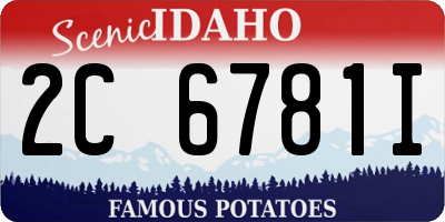 ID license plate 2C6781I