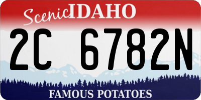 ID license plate 2C6782N