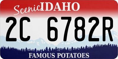 ID license plate 2C6782R