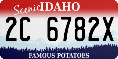 ID license plate 2C6782X
