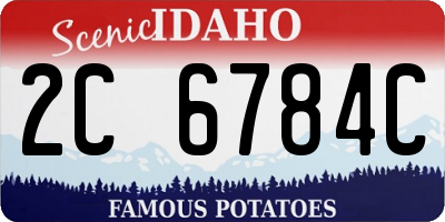 ID license plate 2C6784C