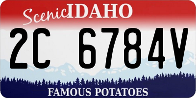ID license plate 2C6784V