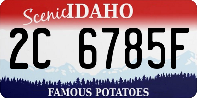 ID license plate 2C6785F