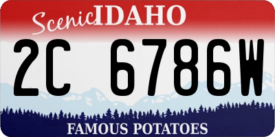 ID license plate 2C6786W
