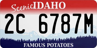ID license plate 2C6787M