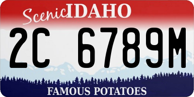 ID license plate 2C6789M