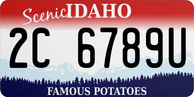 ID license plate 2C6789U