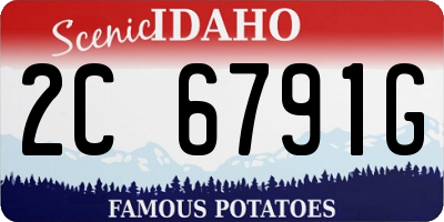 ID license plate 2C6791G