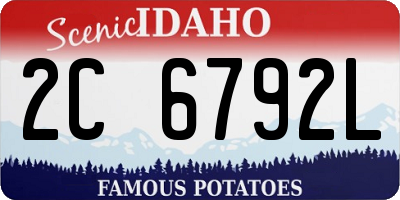 ID license plate 2C6792L