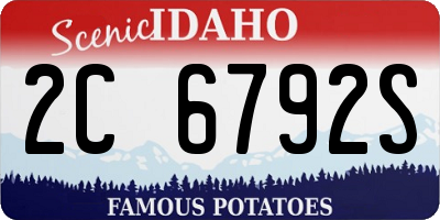 ID license plate 2C6792S