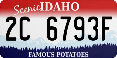 ID license plate 2C6793F