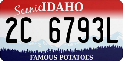 ID license plate 2C6793L