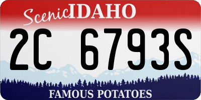 ID license plate 2C6793S