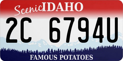 ID license plate 2C6794U