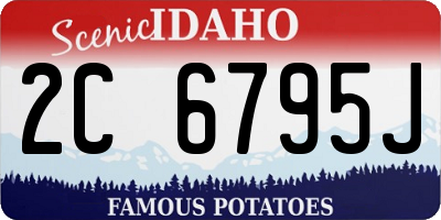 ID license plate 2C6795J