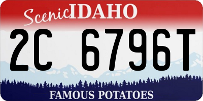 ID license plate 2C6796T