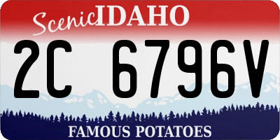 ID license plate 2C6796V