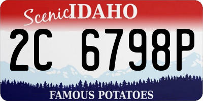 ID license plate 2C6798P