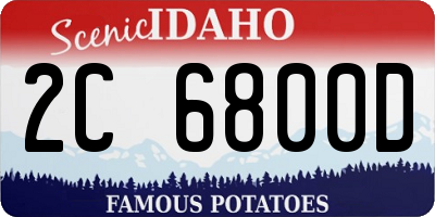 ID license plate 2C6800D