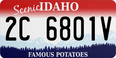 ID license plate 2C6801V