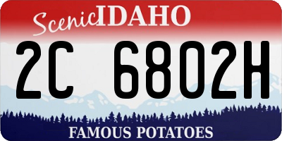 ID license plate 2C6802H
