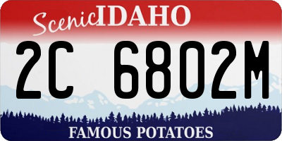 ID license plate 2C6802M