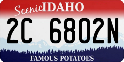 ID license plate 2C6802N