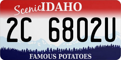 ID license plate 2C6802U