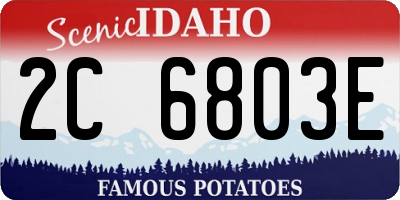 ID license plate 2C6803E