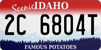 ID license plate 2C6804T
