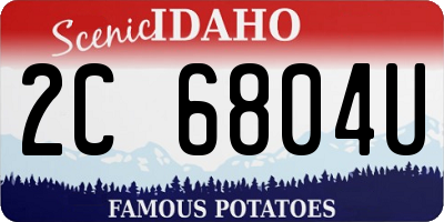 ID license plate 2C6804U